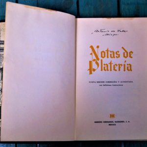 DE VALLE-ARIZPE ARTEMIO. NOTAS DE PLATERÍA