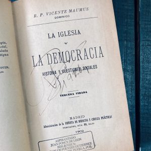 MAUMUS VICENTE. LA IGLESIA Y LA DEMOCRACIA. HISTORIA Y CUESTIONES SOCIALES