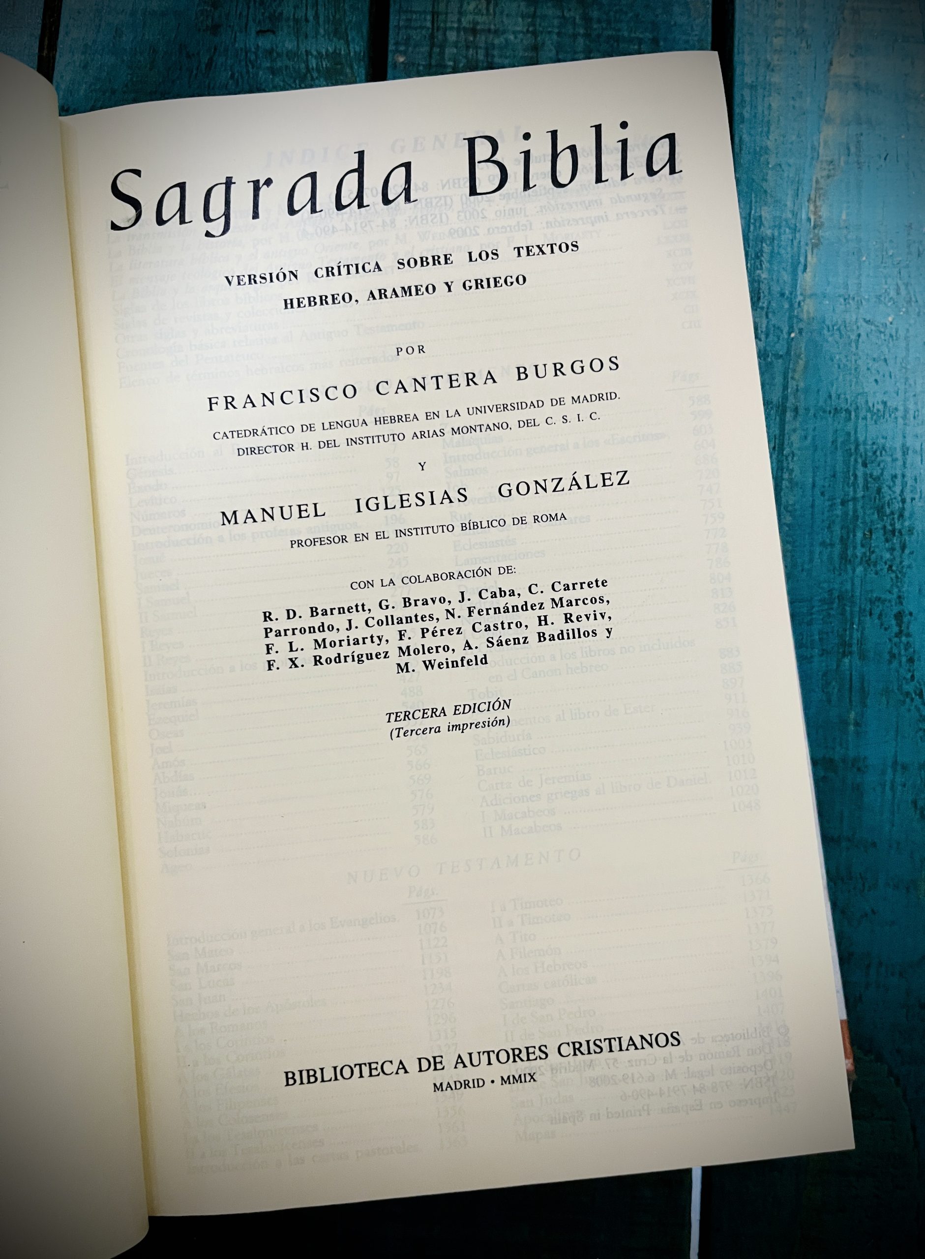 SAGRADA BIBLIA. VERSIÓN CRÍTICA SOBRE LOS TEXTOS HEBREO, ARAMEO Y GRIEGO